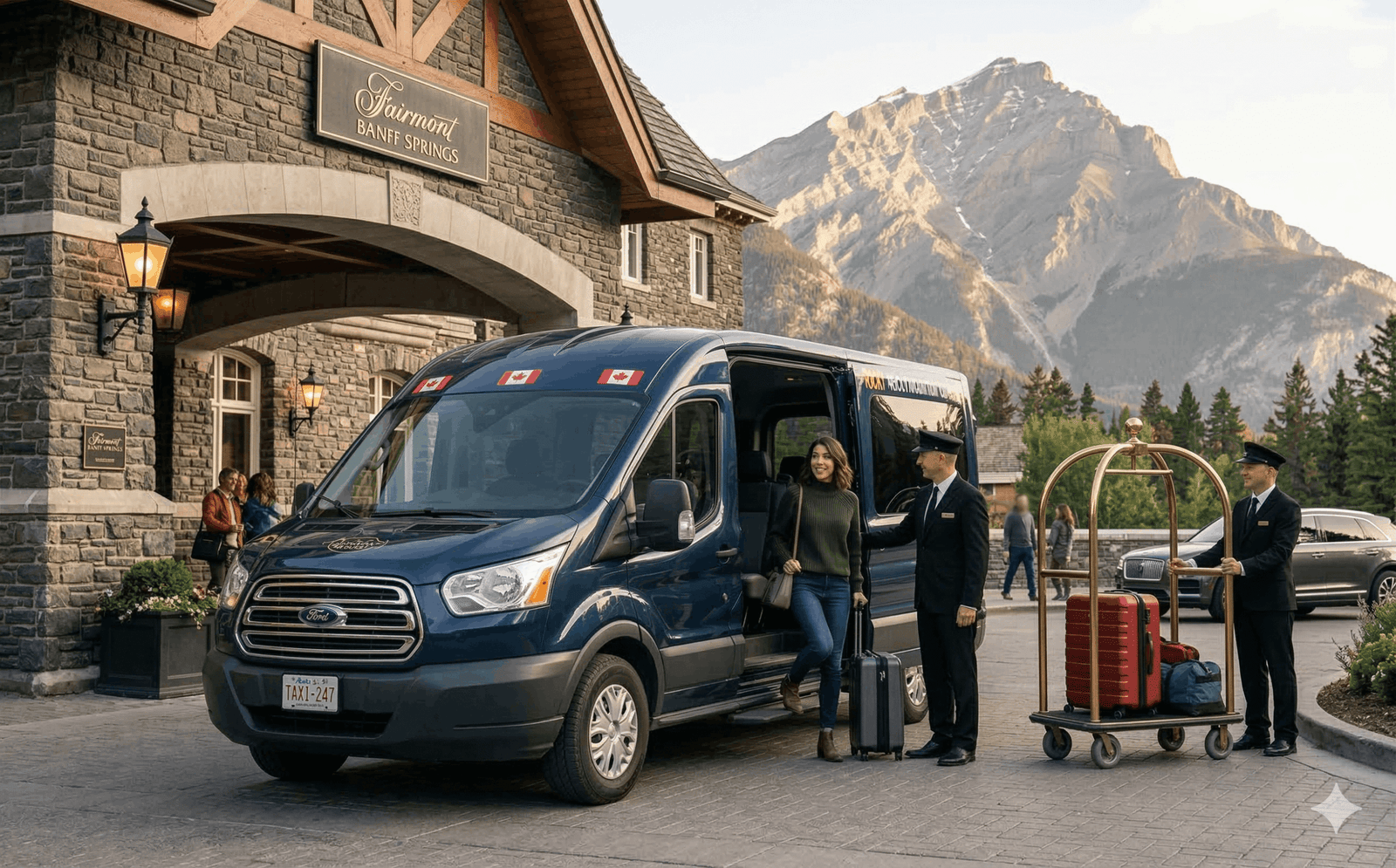 Hotel transfer taxi service at Fairmont Banff Springs