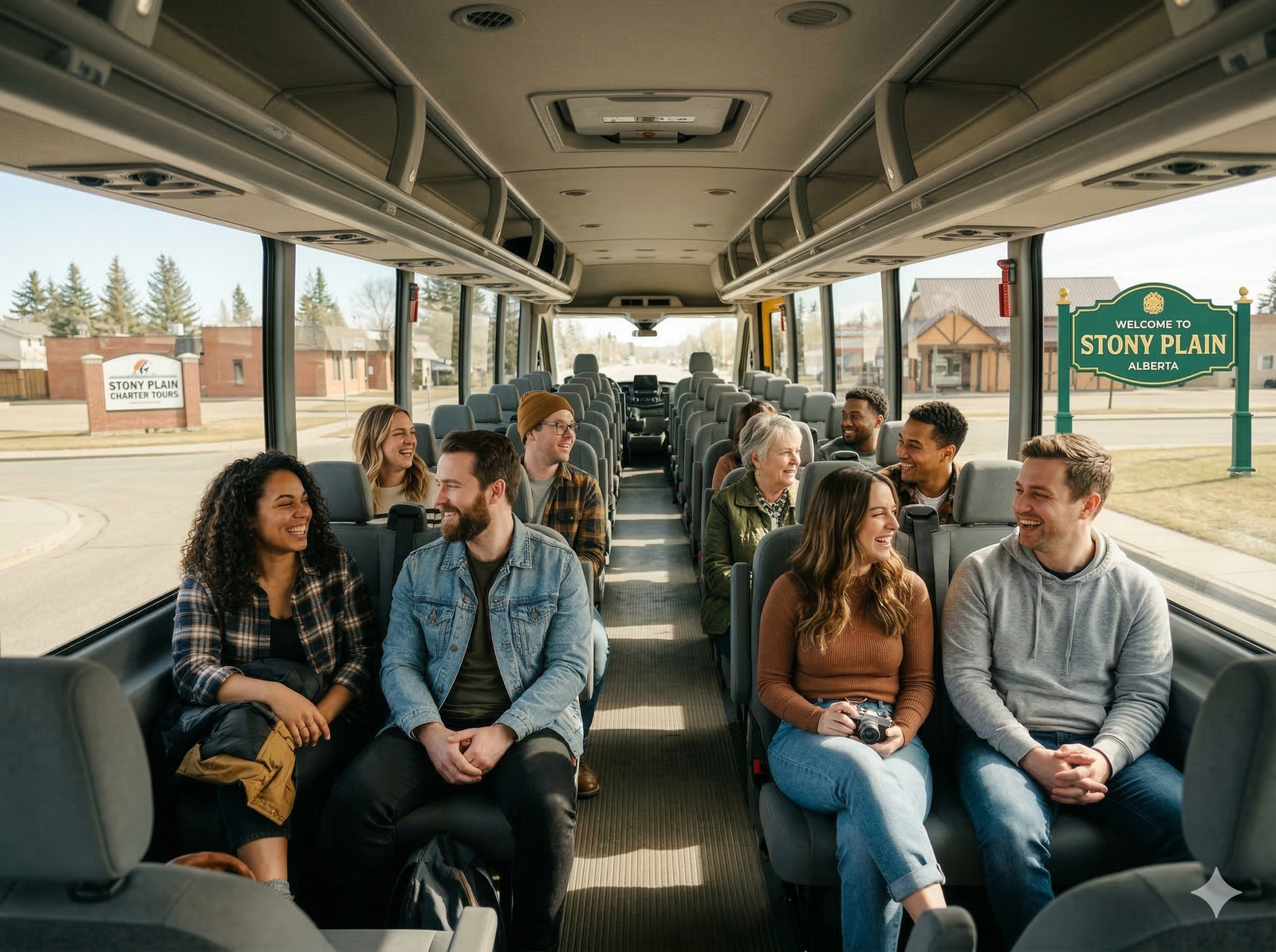 Charter taxi for large group of 8 to 12 passengers in Stony Plain